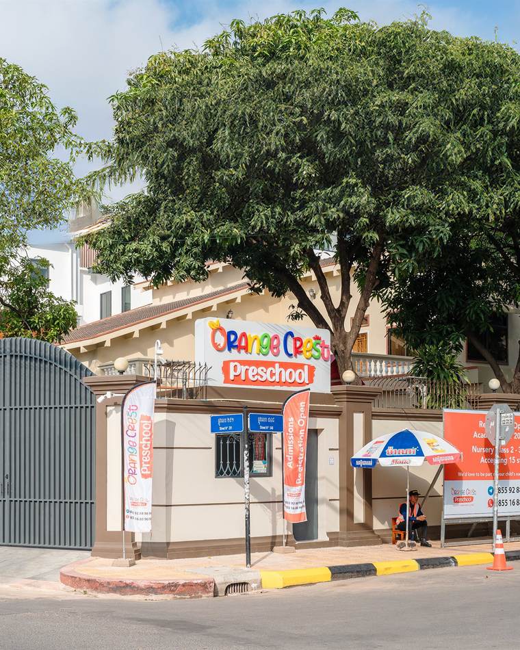 The street frontage of Orange Crest Preschool in Toul Kork, Phnom Penh